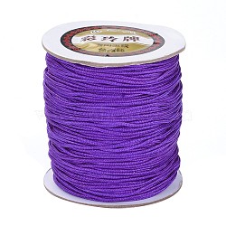 Nylon Thread, Round, Chinese Knotting Cord, Beading String, for Bracelet Making, Indigo, 1.5mm, about 140yards/roll(NWIR-G002-6)