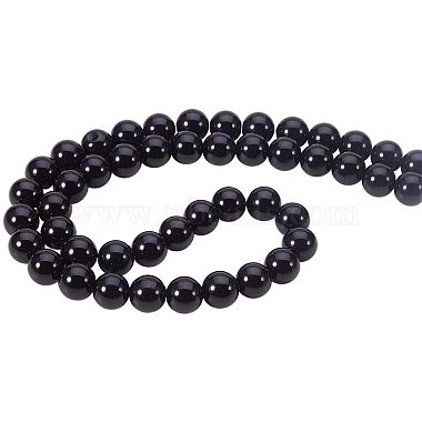 Natural Obsidian Beads Strands(G-PH0028-8mm-14)-5