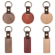 6Pcs 6 Style Wooden Pendant Keychain(KEYC-CA0001-52)-1