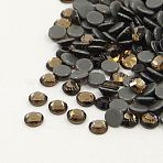 Glass Hotfix Rhinestone, Grade AA, Flat Back & Faceted, Half Round, Smoked Topaz, SS20, 4.6~4.8mm, about 1440pcs/bag(RGLA-A019-SS20-221)