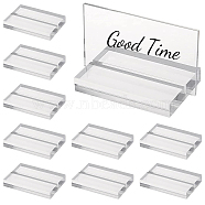 Transparent Acrylic Base, Place Sign Holder, for Wedding, Party, Rectangle, Ghost White, 74x50x11mm(FIND-WH0042-51)