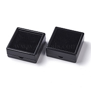 Acrylic Jewelry Box, with Sponge, Square, Black, 4.9x4.9x2cm(OBOX-XCP0001-03)