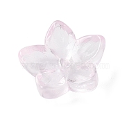 Glass Beads Caps, Mist Snacks Flower, Lavender Blush, 12x12.5x4.5mm, Hole: 1.5mm(GLAA-A011-14B)