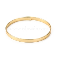 Classic Rack Plating Brass Bangles for Women Men, Long-Lasting Plated, Cadmium Free & Lead Free, Real 18K Gold Plated, Inner Diameter: 2x2-1/2 inch(5.15x6.2cm)(BJEW-E071-06G)