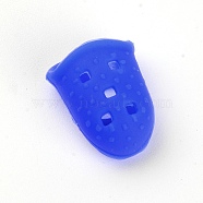 Silicone Guitar Finger Protector, Musical Instrument Accessories, Blue, 24x18.5x13mm(SIL-WH0003-07A-02)