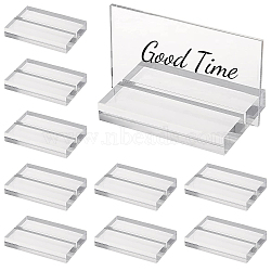Transparent Acrylic Base, Place Sign Holder, for Wedding, Party, Rectangle, Ghost White, 74x50x11mm(FIND-WH0042-51)