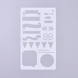 Plastic Reusable Drawing Painting Stencils Templates, for Painting on Scrapbook Wall Fabric Floor Furniture, Clear, 180x102x0.2mm(DIY-G027-F11)