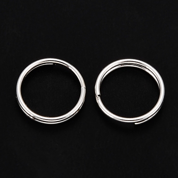 304 Stainless Steel Split Rings, Double Loops Jump Rings, Silver, 10x1.6mm, Inner Diameter: 8.5mm, Single Wire: 0.8mm