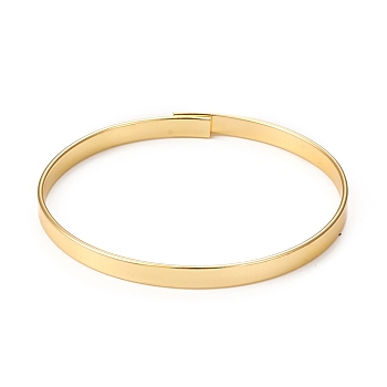 Classic Rack Plating Brass Bangles for Women Men, Long-Lasting Plated, Cadmium Free & Lead Free, Real 18K Gold Plated, Inner Diameter: 2x2-1/2 inch(5.15x6.2cm)