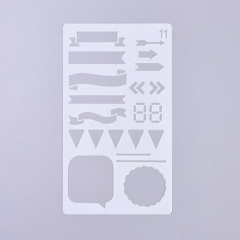 Plastic Reusable Drawing Painting Stencils Templates, for Painting on Scrapbook Wall Fabric Floor Furniture, Clear, 180x102x0.2mm