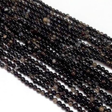 Brins de perles d'onyx noir naturel(X-G-H1567-8MM)-3