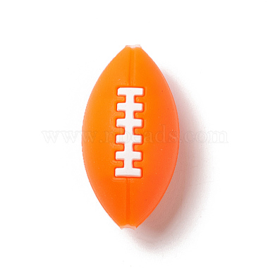 Dark Orange Sports Goods Silicone Beads