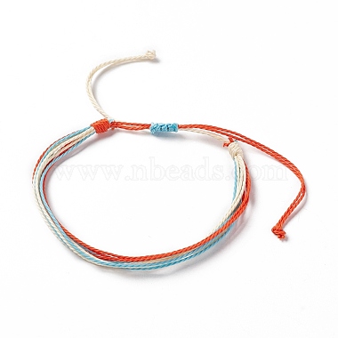 4Pcs 4 Style Alloy & Glass Braided Bead Bracelets Set(BJEW-B065-09B)-4