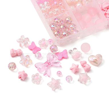 238pcs 15 perles acryliques transparentes et opaques de style(DIY-YW0005-41)-3
