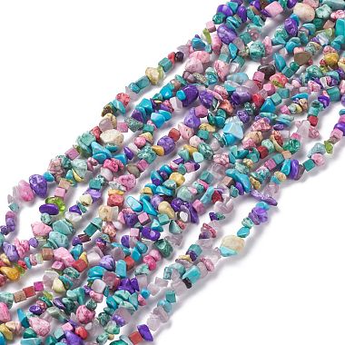 7mm Chip Synthetic Turquoise Beads