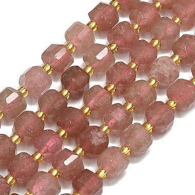 Cube Strawberry Quartz Beads