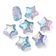 Placage uv perles acryliques craquelées transparentes(OACR-P010-09C)-2