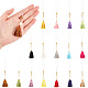 WADORN 16Pcs 16 Colors Faux Suede Polyester Tassel Pendant Decorations(AJEW-WR0001-35)-1