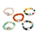 Natural Agate Beads Stretch Ring for Teen Girl Women(RJEW-JR00399)-1