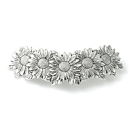 Alloy Hair Barrettes, for Woman Girls, Antique Silver, 92.5x28.5x12.5mm(OHAR-C010-02AS)