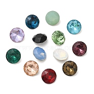 Pointed Back & Back Plated Glass Rhinestone Cabochons, Faceted, Diamond, Mixed Color, 10x5mm(GLAA-B012-60B)