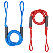 AHANDMAKER 2 Pcs 2 Colors Boat Dock Line, Bungee Elastic Cords for Boats, Boat Accessories, with Foam Buoyancy Tube and PVC Transparent Regulating Pipe, Mixed Color, 3cm, 1.22m, 1pc/color(EC-GA0001-01)