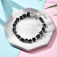 Natural Tourmaline Chips Bracelets for Women, with Silver Alloy Lobster Claw Clasps & Iron Chains & Glass Seed, 6-7/8~7-3/8 inch(17.5~18.8cm)(BJEW-H623-01S-07)