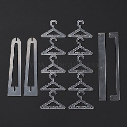 Transparent Acrylic Earring Display Stands, Coat Hanger Shape, Clear, Finish Product: 15x2.95x14cm, about 14pcs/set(EDIS-WH0029-12)