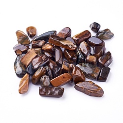 Natural Tiger Eye Beads, Undrilled/No Hole, Chips, 6~22x4~7x3~6mm, about 100g/bag(G-I221-22)