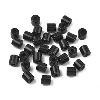 Natural Black Obsidian Beads, Column, 9~9.5x8.5~9.5mm, Hole: 3.5mm