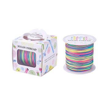 Nylon Thread, Colorful, 0.5mm, about 147.64yards/roll(135m/roll)