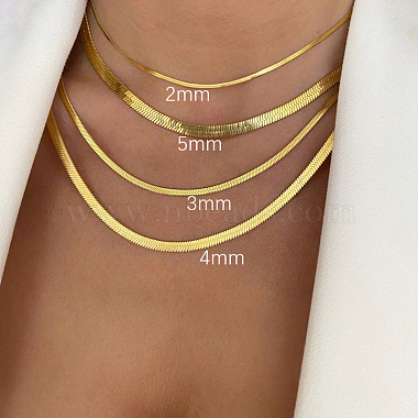 Stainless Steel Snake Chain Necklaces for Women(WG80FEF-01)-2