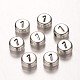 Flat Round Antique Silver Tone Alloy Number Beads(PALLOY-K194-01AS)-1