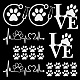 8 Sheets 4 Style Waterproof Heart & Bear Paw Pattern PET Car Decals Stickers(STIC-GF0001-03B)-1