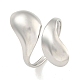 Non-Tarnish Teardrop 304 Stainless Steel Open Cuff Finger Rings for Women(X-RJEW-P114-03P)-1