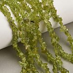 Natural Peridot Beads Strands, Chip, 4~7mm, Hole: 0.8mm, 31.50''(80cm)(GG-CBA3182-01)