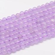 Natural Amethyst Beads Strands, Round, Violet, 10mm, Hole: 1mm, about 40pcs/strand(G-F306-11-10mm)