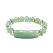 Natural Green Aventurine Rectangle Beaded Stretch Bracelet, Gemstone Jewelry for Women, Inner Diameter: 2 inch(5.1cm)(BJEW-JB08982-01)