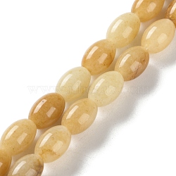 Natural Topaz Jade Beads Strands, Rice, Rice, 9x6mm, Hole: 1mm, about 44pcs/strand, 15.94 inch(40.5cm)(G-I369-B07-01)