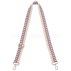 Cottn Knitting Bag Strap, with Alloy Swivel Clasps, Flat, for Bag Accessories, Colorful, 72x3.7x0.2cm(FIND-WH0071-02A)