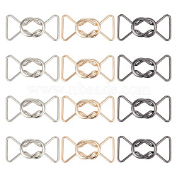 Olycraft 12Pcs 3 Colors Alloy Belt Buckles, Belt Clasp for DIY Woman Belt Accessories, 8 Shape, Mixed Color, 35.5x67x12mm, Inner Diameter: 45.5x30mm, 4pcs/color(FIND-OC0002-91B)