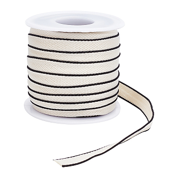 20 Yards Polyester Ribbon, for Garment Accessories, with 1Pc Plastic Empty Spool, Wheat, Ribbon: 3/8 inch(10mm)