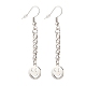 Curb Chains with Brass Charm Long Dangle Earrings(EJEW-JE04963-04)-1