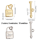 10 Sets 2 Colors Rack Plating Brass Toggle Clasps(ZIRC-CA0001-21)-2