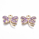 Light Gold Plated Alloy Pendants(X-ENAM-T009-69A-RS)-1
