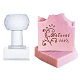 Clear Acrylic Soap Stamps with Big Handles(DIY-WH0438-032)-1