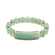 Natural Green Aventurine Rectangle Beaded Stretch Bracelet(BJEW-JB08982-01)-1