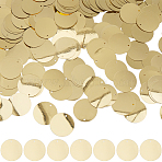 500Pcs Plastic Paillette/Sequins Pendants, Flat Round, Ornament Accessorie with Paper Cardboard Boxes, Lemon Chiffon, 25x0.1mm, Hole: 1.5mm(AJEW-GF0008-81B)