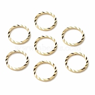 Brass Linking Rings, Long-Lasting Plated, Cadmium Free & Lead Free, Round Ring, Real 24K Gold Plated, 10x1mm, Inner Diameter: 8mm(KK-F831-018C-G-RS)