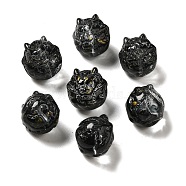 Transparent Glass Beads, Gradient Color, Dragon, Black, 13.5x13x12.5mm, Hole: 1mm(GLAA-D025-05D)